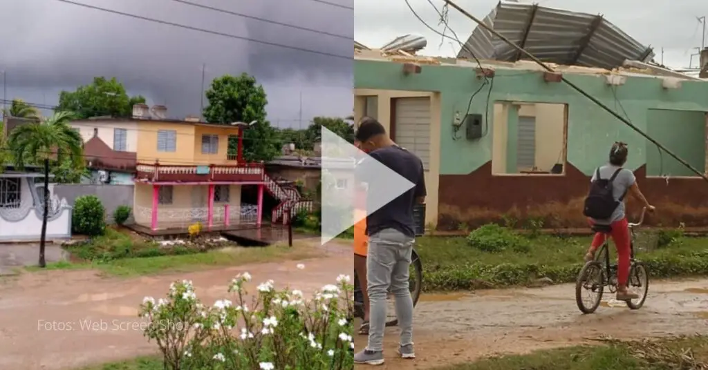 Varios usuarios de la red social Facebook reportaron un tornado en Los Arabos