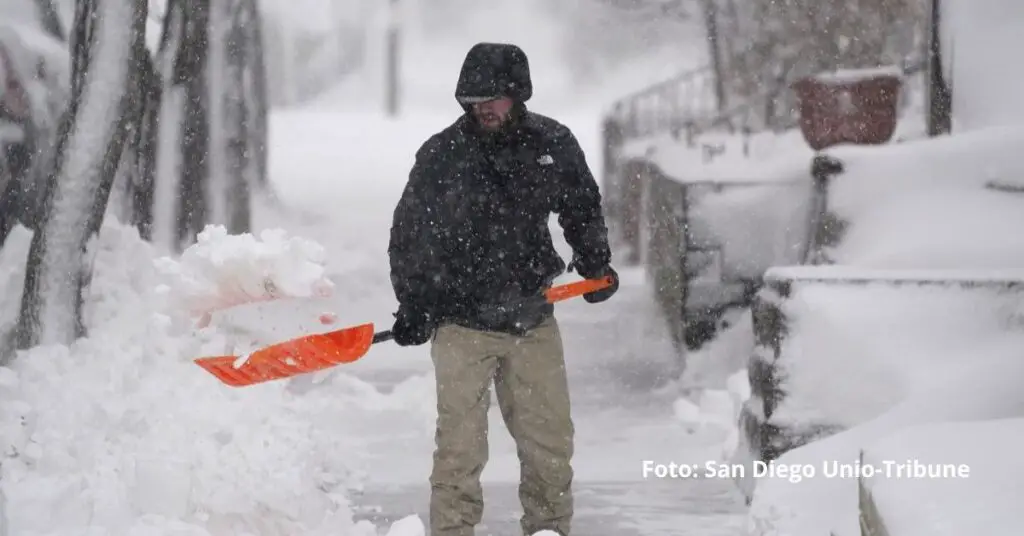 Una tormenta de nieve se espera que afecta al área noreste de Estados Unidos en la jornada de San Valentín