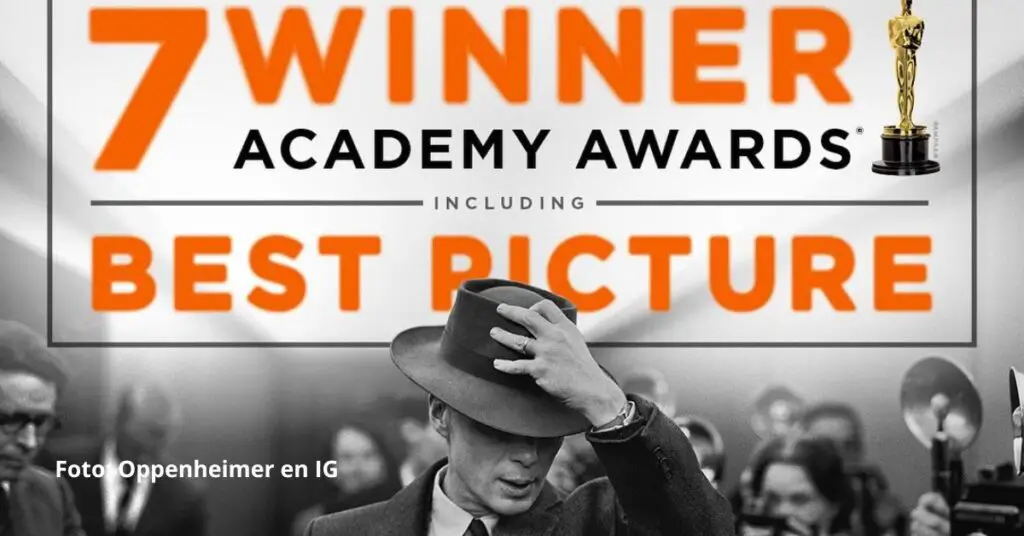 "Oppenheimer" se coronó como la gran triunfadora de la gala de los Oscars