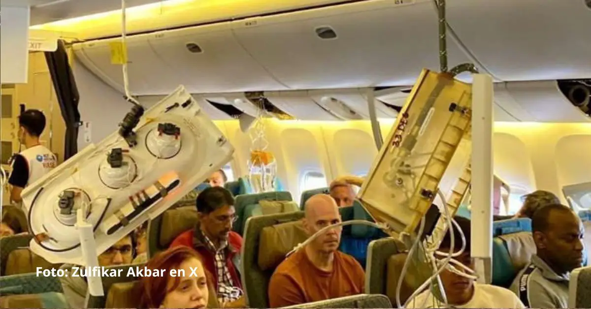 Singapore Airlines explicó mediante un comunicado que el vuelo se encontró con "turbulencias extremas repentinas