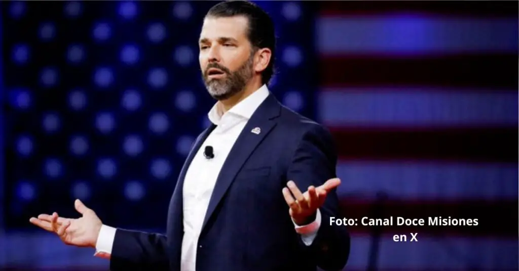 Donald Trump Jr. encontró en las burlas al presidente Joe Biden la mejor manera para apoyar a la campaña de su padre