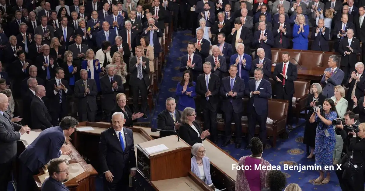 Este miércoles fue el cuarto discurso que pronunció Netanyahu en el Capitolio