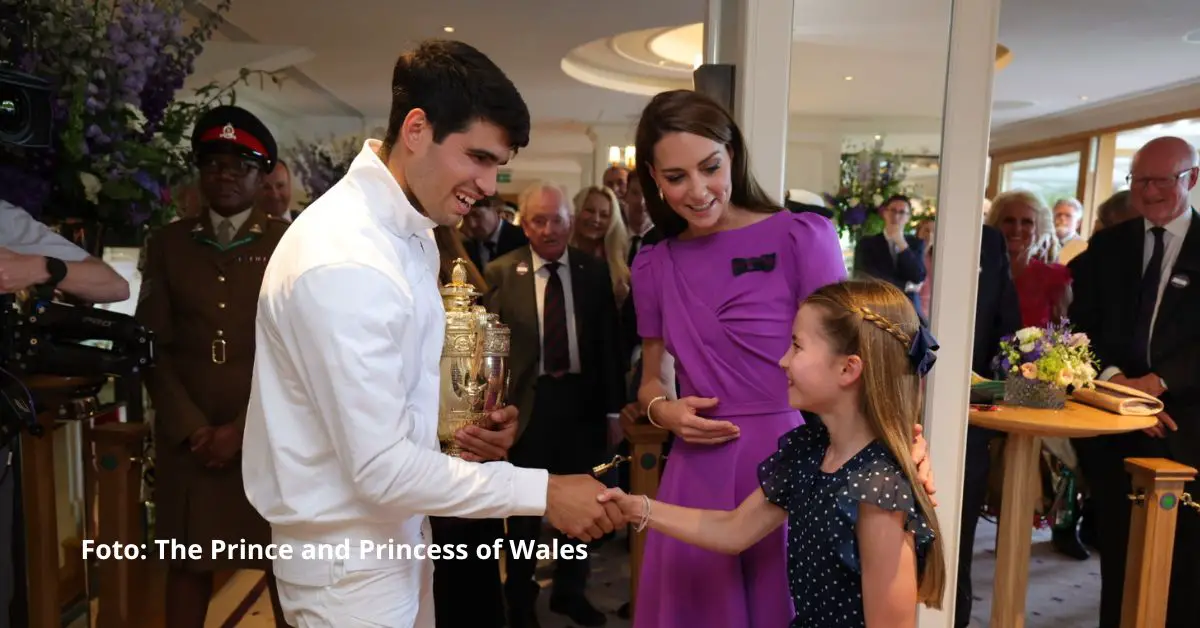 La princesa Kate Middleton asistió junto a su hija a la final masculina de Wimbledon