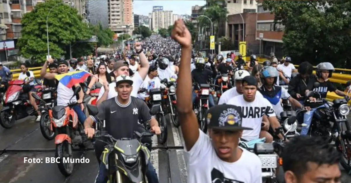 Las protestas comenzaron desde la mañana del 29 de julio y aumentaron a lo largo del día en Venezuela