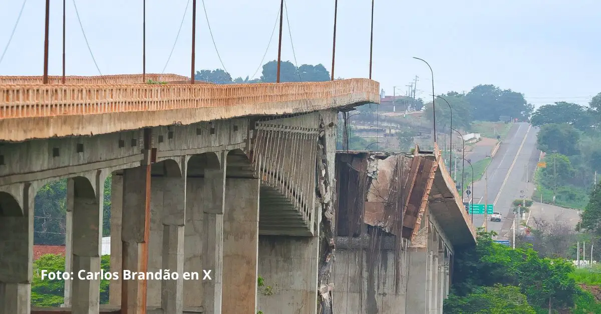 Al momento del colapso, un concejal de Brasil grababa un video con el fin de denunciar el deterioro del puente