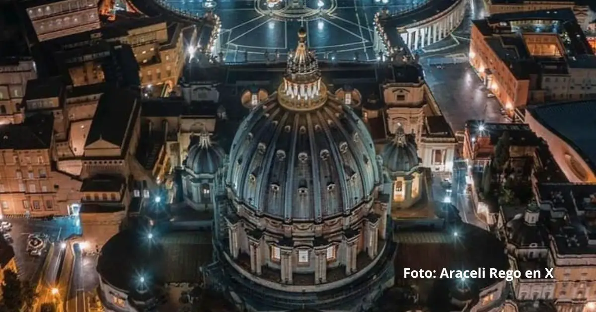 Vista superior de la ciudad del Vaticano, el estado soberano más pequeño del mundo